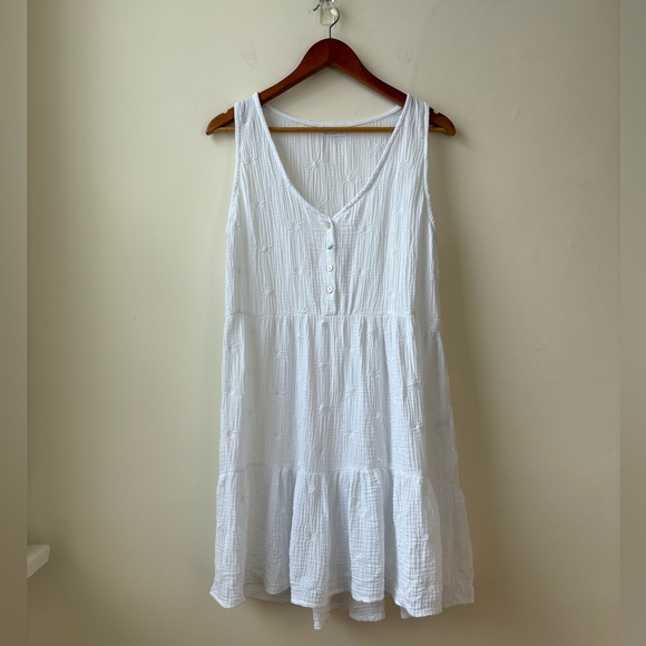 Embroidered Gauze Cotton Summer Dress - Picture 4 of 12